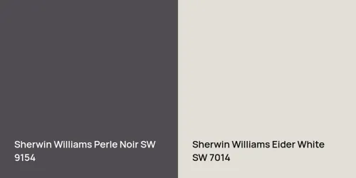 SW 9154 Perle Noir vs SW 7014 Eider White