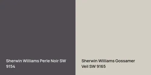 SW 9154 Perle Noir vs SW 9165 Gossamer Veil