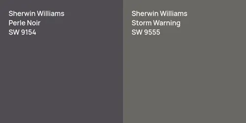 SW 9154 Perle Noir vs SW 9555 Storm Warning