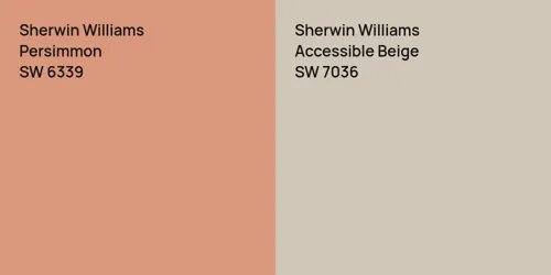 SW 6339 Persimmon vs SW 7036 Accessible Beige