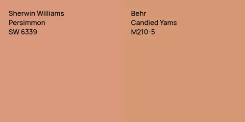 SW 6339 Persimmon vs M210-5 Candied Yams