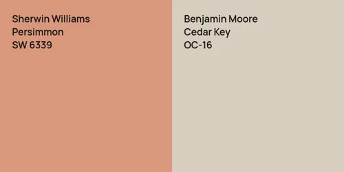 SW 6339 Persimmon vs OC-16 Cedar Key