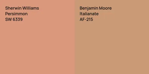 SW 6339 Persimmon vs AF-215 Italianate