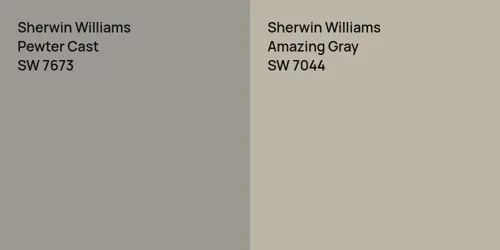 SW 7673 Pewter Cast vs SW 7044 Amazing Gray