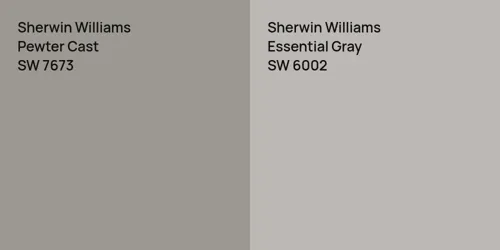 SW 7673 Pewter Cast vs SW 6002 Essential Gray