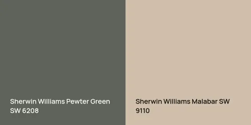 SW 6208 Pewter Green vs SW 9110 Malabar