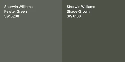 SW 6208 Pewter Green vs SW 6188 Shade-Grown