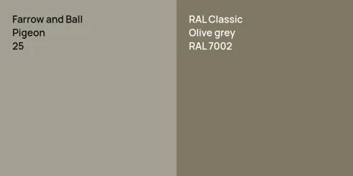 25 Pigeon vs RAL 7002  Olive grey