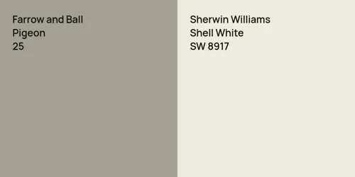 25 Pigeon vs SW 8917 Shell White