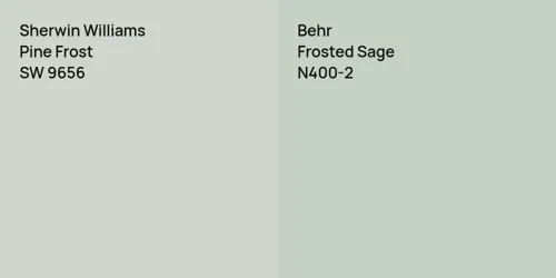 SW 9656 Pine Frost vs N400-2 Frosted Sage