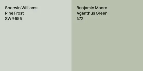 SW 9656 Pine Frost vs 472 Aganthus Green