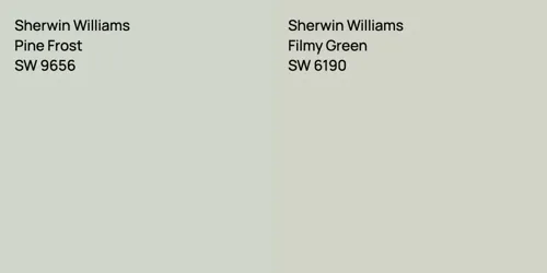 SW 9656 Pine Frost vs SW 6190 Filmy Green