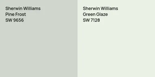 SW 9656 Pine Frost vs SW 7128 Green Glaze