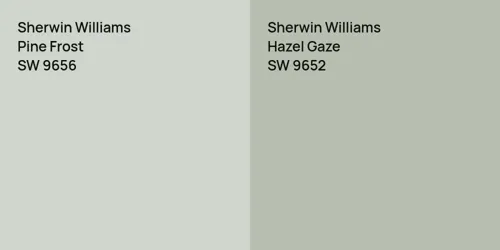 SW 9656 Pine Frost vs SW 9652 Hazel Gaze