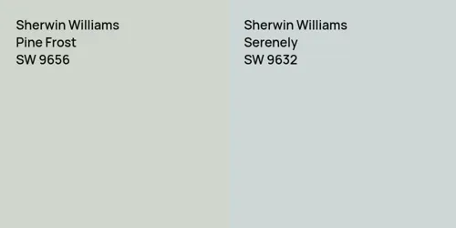 SW 9656 Pine Frost vs SW 9632 Serenely