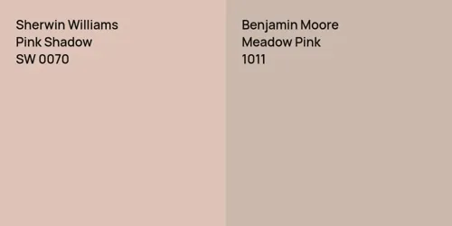 SW 0070 Pink Shadow vs 1011 Meadow Pink