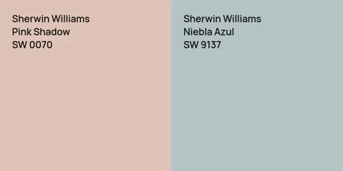 SW 0070 Pink Shadow vs SW 9137 Niebla Azul