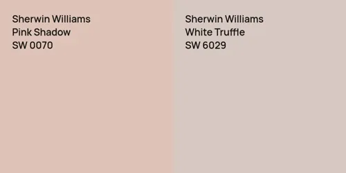 SW 0070 Pink Shadow vs SW 6029 White Truffle