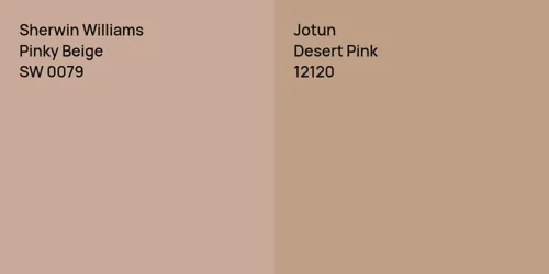 SW 0079 Pinky Beige vs 12120 Desert Pink