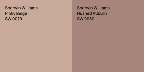 SW 0079 Pinky Beige vs SW 9080 Hushed Auburn