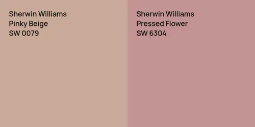 SW 0079 Pinky Beige vs SW 6304 Pressed Flower