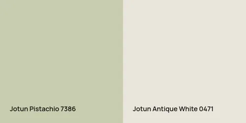 7386 Pistachio vs 0471 Antique White