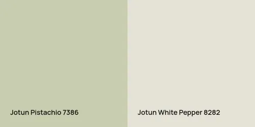 7386 Pistachio vs 8282 White Pepper