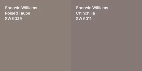 SW 6039 Poised Taupe vs SW 6011 Chinchilla