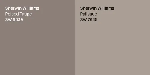 SW 6039 Poised Taupe vs SW 7635 Palisade