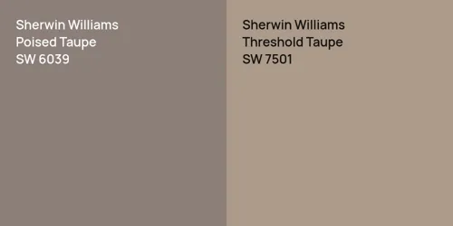 SW 6039 Poised Taupe vs SW 7501 Threshold Taupe