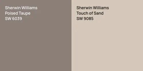 SW 6039 Poised Taupe vs SW 9085 Touch of Sand