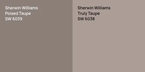 SW 6039 Poised Taupe vs SW 6038 Truly Taupe