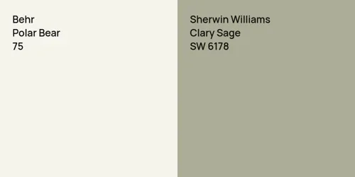 75 Polar Bear vs SW 6178 Clary Sage