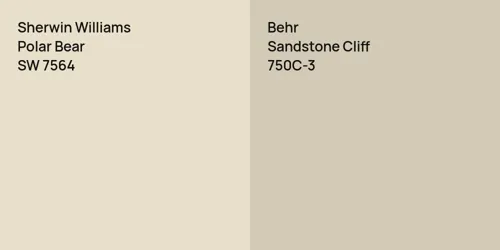 SW 7564 Polar Bear vs 750C-3 Sandstone Cliff