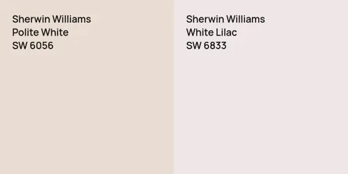 SW 6056 Polite White vs SW 6833 White Lilac