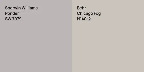 SW 7079 Ponder vs N140-2 Chicago Fog