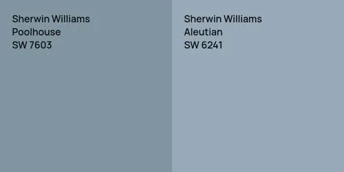 SW 7603 Poolhouse vs SW 6241 Aleutian