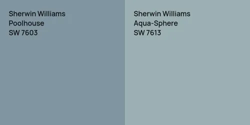 SW 7603 Poolhouse vs SW 7613 Aqua-Sphere