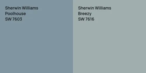 SW 7603 Poolhouse vs SW 7616 Breezy