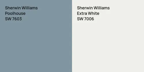 SW 7603 Poolhouse vs SW 7006 Extra White