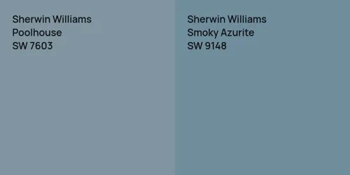 SW 7603 Poolhouse vs SW 9148 Smoky Azurite