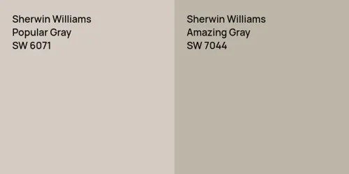 SW 6071 Popular Gray vs SW 7044 Amazing Gray