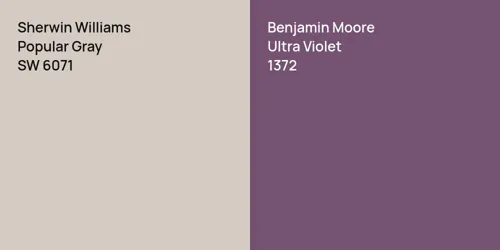 SW 6071 Popular Gray vs 1372 Ultra Violet