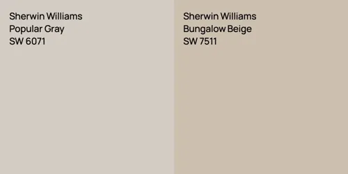 SW 6071 Popular Gray vs SW 7511 Bungalow Beige