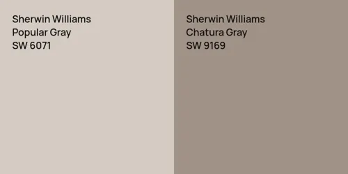 SW 6071 Popular Gray vs SW 9169 Chatura Gray