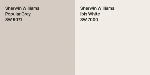 SW 6071 Popular Gray vs SW 7000 Ibis White