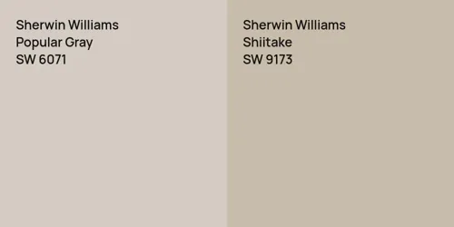 SW 6071 Popular Gray vs SW 9173 Shiitake