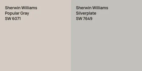 SW 6071 Popular Gray vs SW 7649 Silverplate