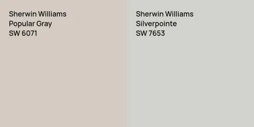 SW 6071 Popular Gray vs SW 7653 Silverpointe