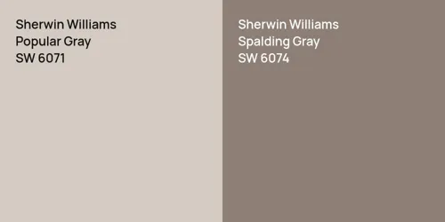 SW 6071 Popular Gray vs SW 6074 Spalding Gray